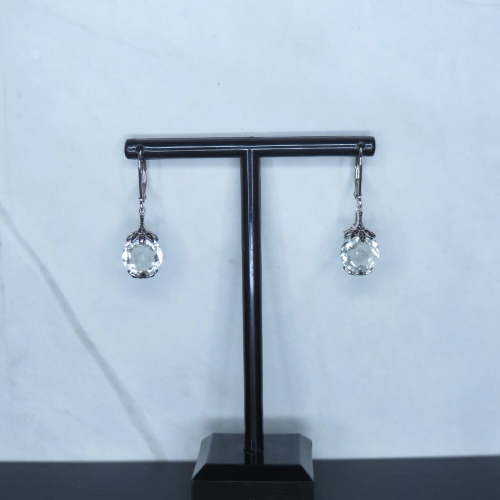 Designer Dk Sterling Silver Statement Earrings - image 5